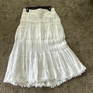 Scully White Western Skirt. Size M